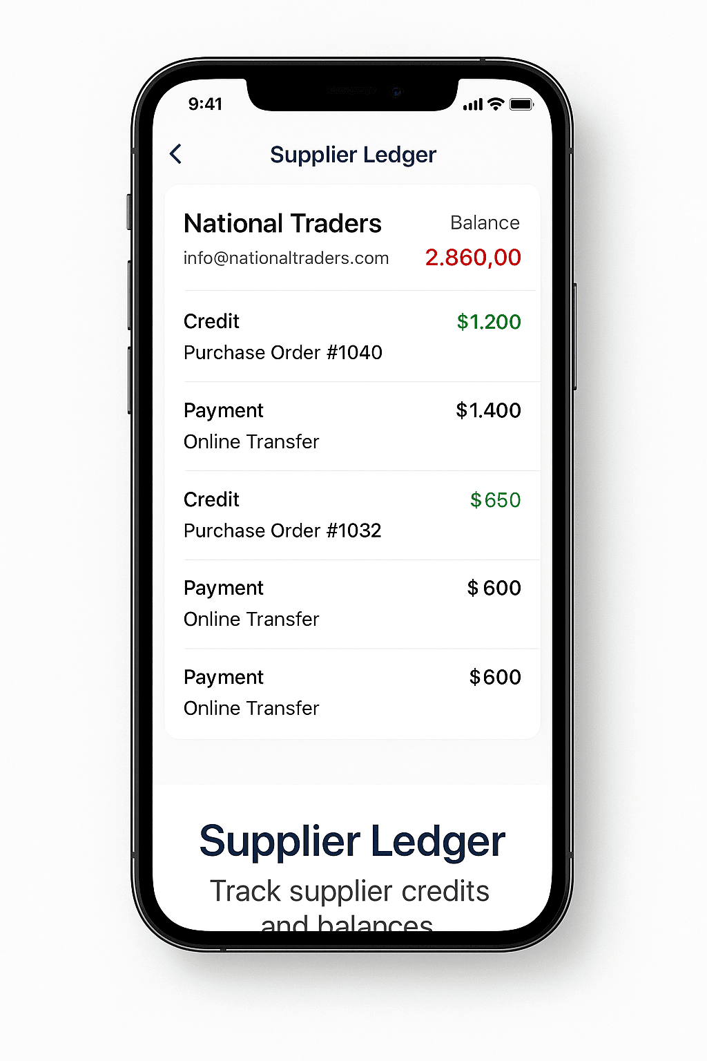 Supplier Ledger